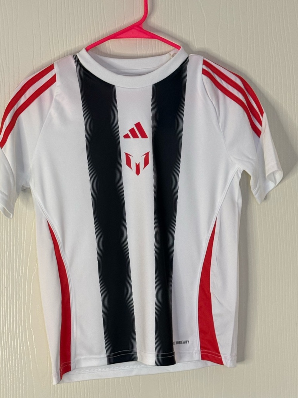 Adidas Messi Training Jersey Boys/Girls Medium (11-12Y) AEROREADY White NWT